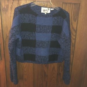 Blue and black 80s sweater